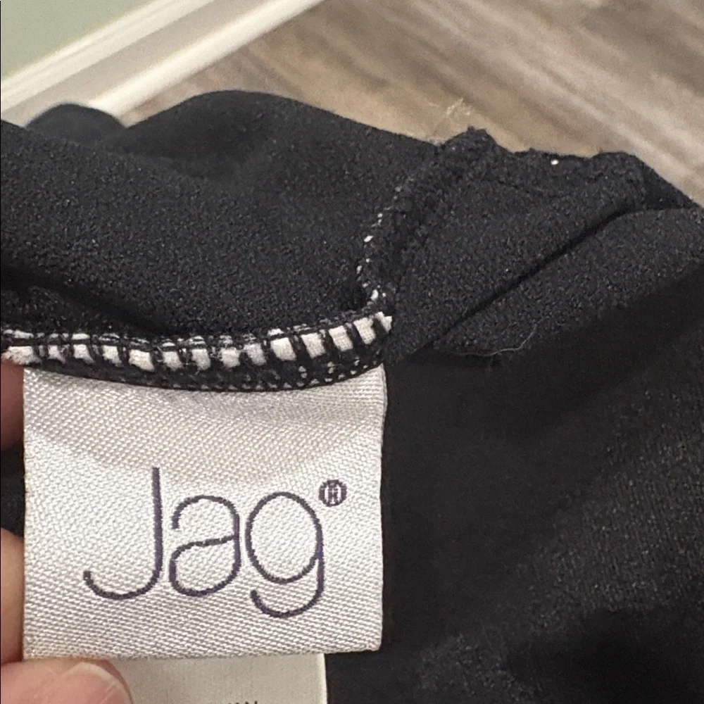 JAG chromatic geo over the shoulder padded swim dress one piece swimsuit small